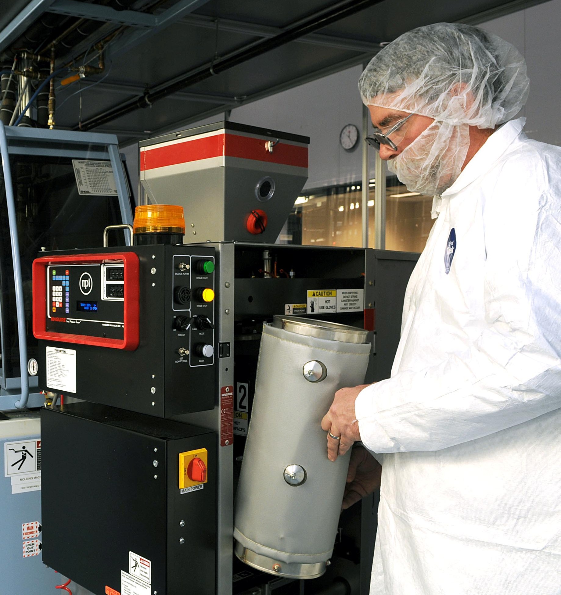 One of 3 canisters inside LPD dryer
