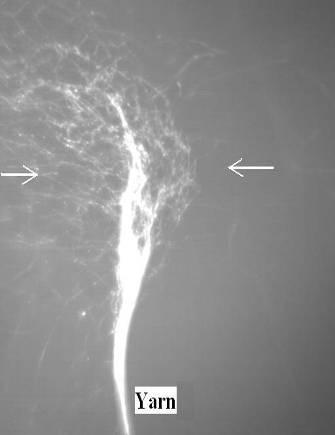 高速相機(jī)拍攝正/負(fù)電荷納米纖維空
